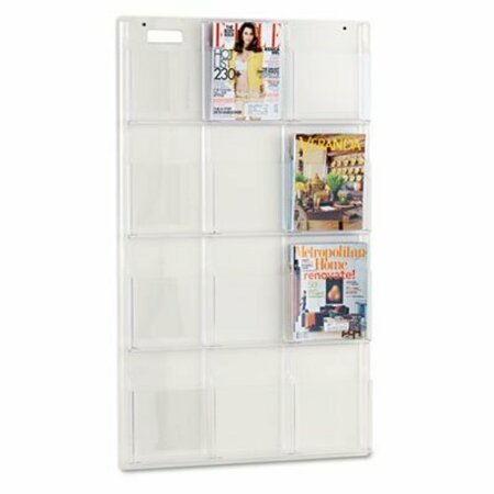 SAFCO Safco, Reveal Clear Literature Displays, 12 Compartments, 30w X 2d X 49h, Clear 5602CL